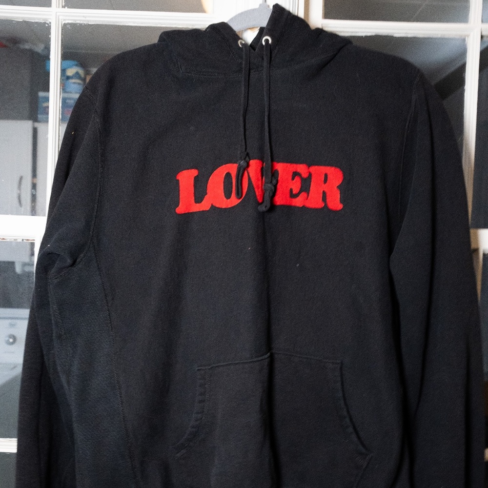 Bianca Chandon Lover Hoodie XL Black with Red text